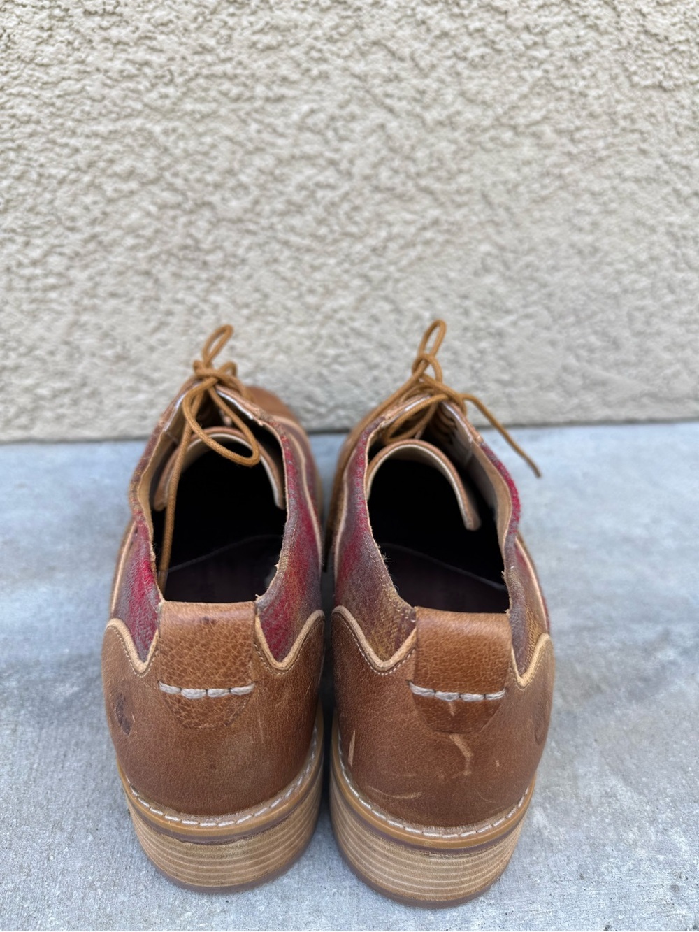 PENDLETON x TIMBERLAND Women's Beckwith Brown Red Plaid Leather Oxfords Shoes 8 - Picture 4 of 16